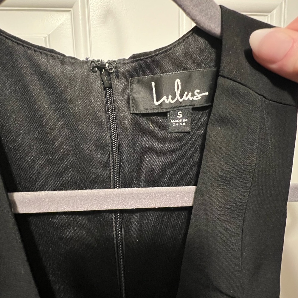 NWT Lulus Seeing Chic Black Skater Dress - Picture 7 of 7